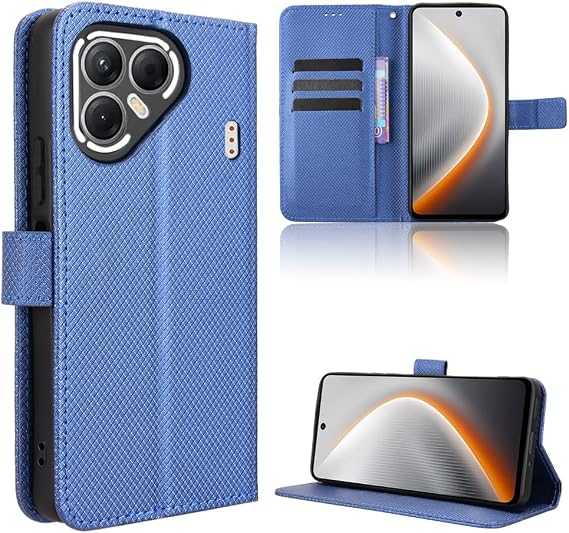 Compatible with Tecno Pova 7 5G Leather Case,PU Leather flip Cover Compatible with Tecno Pova 7 5G LJ7 Case Cover Blue
