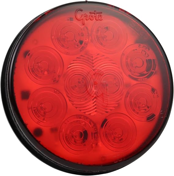 Grote 53252 Supernova 4" 10-Diode Pattern LED Stop Tail Turn Light - Grommet Mount, Male Pin