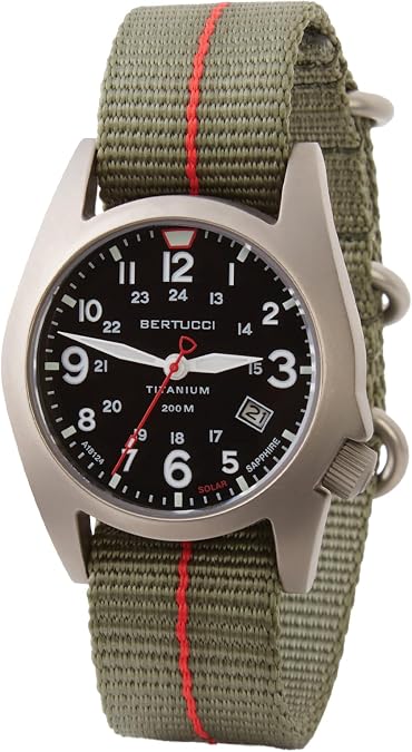 BERTUCCI A-7TS RETROSPEC Solar Black Dial Watch