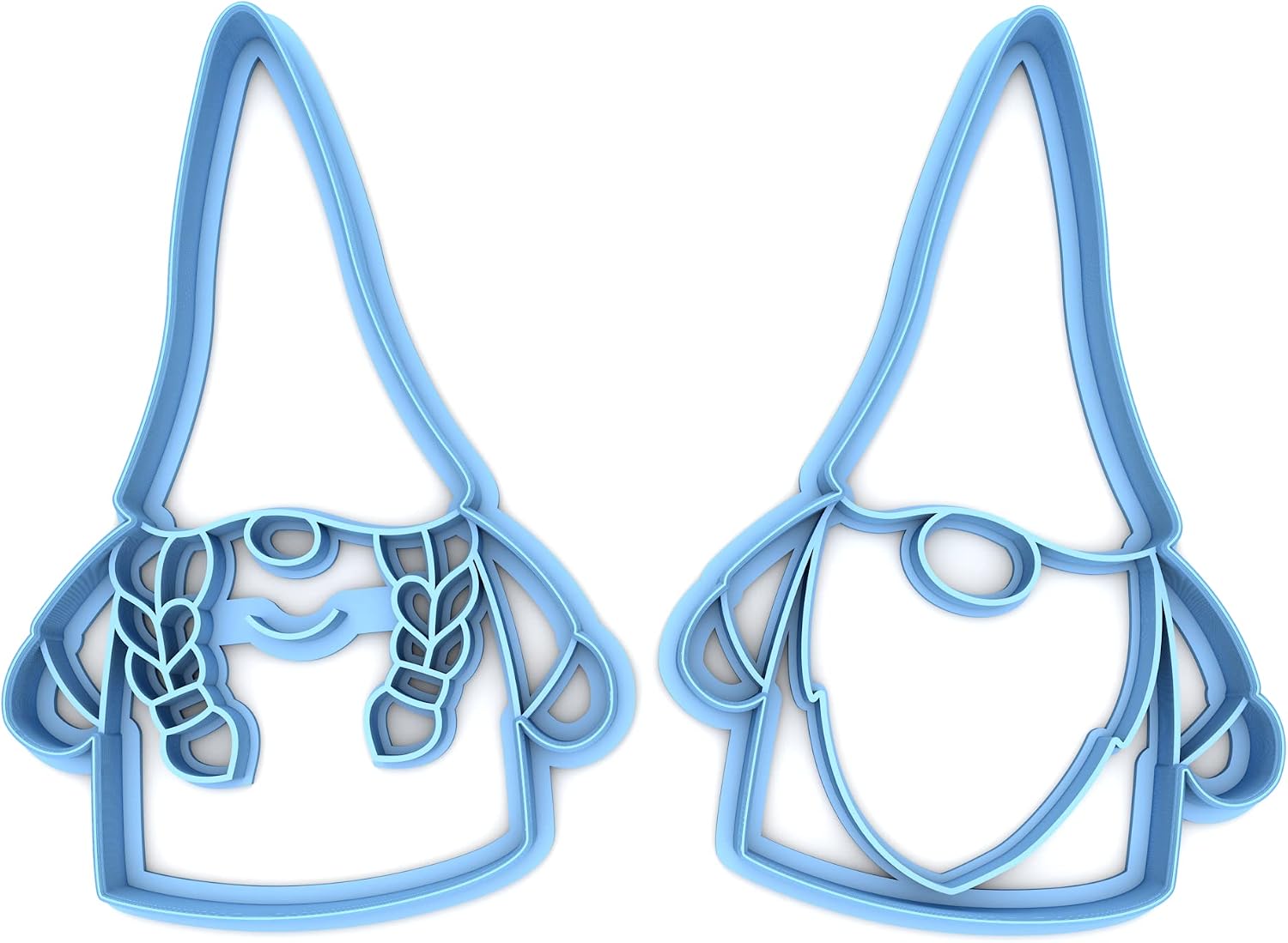 Sweet Prints Inc Set of 2 Boy and Girl Gnome Cookie Cutter - Dishwasher Safe