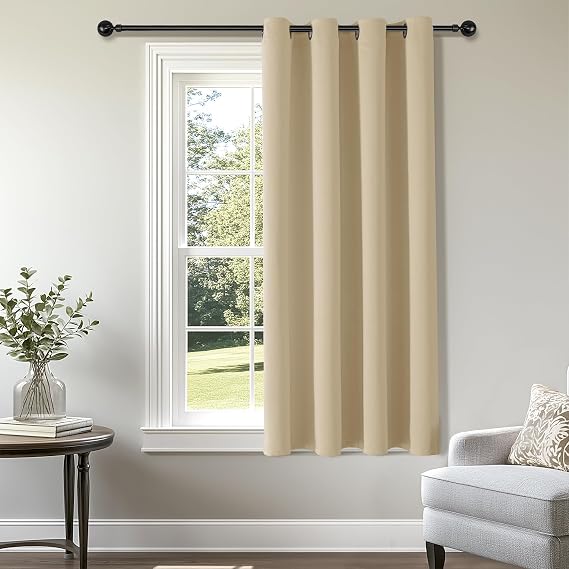 ChrisDowa Blackout Curtains Door Curtain for Doorway 45" Short Closet Drape