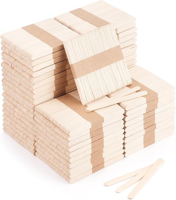 3000pcs Popsicle Sticks for Craft 4.5" Craft Sticks Bulk Ice Cream Sticks Natural Wooden Popsicle Sticks Food Wax Sticks for Hair Removal DIY Wood Craft Home Art Projects 3000