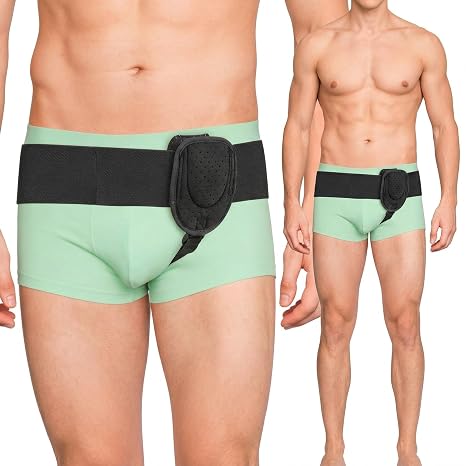 Adamson H3: Hernia Belts for Men - Adjustable Inguinal Hernia Belt Left or Right Side - Groin Compression Wrap with Adjustable Waist Strap - Univeral Fit Discreet Under Clothing & Comfortable Support