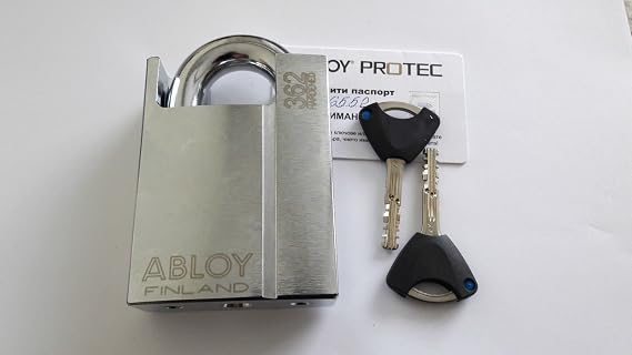 ABLOY PL362N PROTEC/Shrouded Hardened Steel Padlock with 2 Keys and ID Card