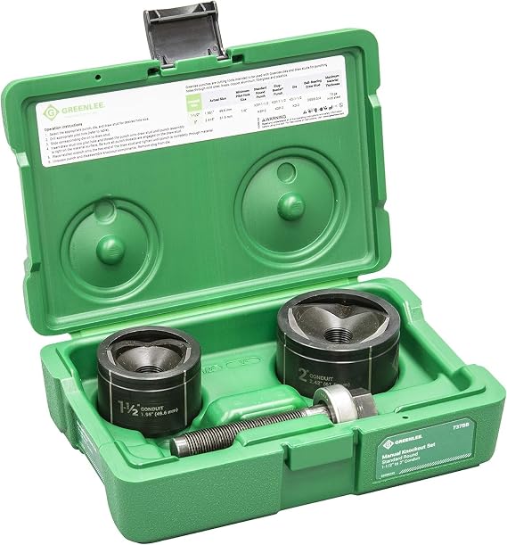 Greenlee 737BB Knockout Punch Driver Kit, 1-1/2 AND 2 INCH