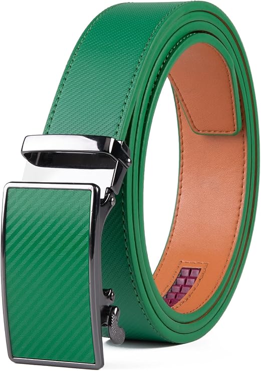 Fabio Valenti Mens Belt Ratchet Dress Genuine Leather Belt,Trim to Fit | Width 1 3/8 " Adjustable Buckle Dress Casual Every Day