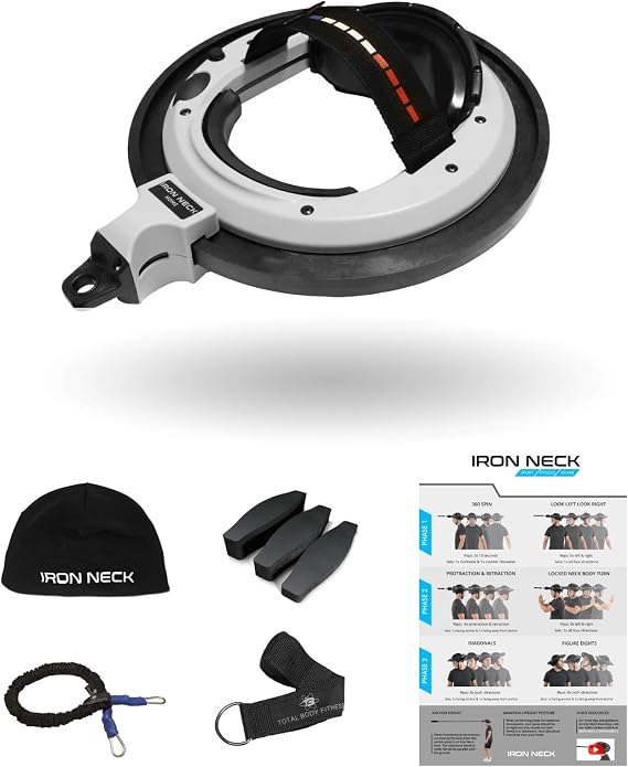 Iron Neck Starter Advanced Neck Strength Training Device and Rehabilitation Machine - Perform Neck Exercises and Stretches to Relieve Back and Neck Pain, Reduce Concussion Risk, and Improve Posture