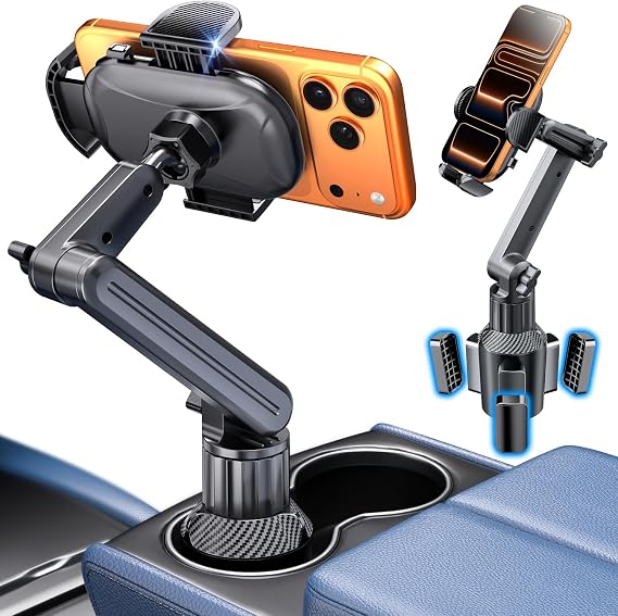 eSamcore Cup Holder Phone Holder, 15" Height Car Cup Holder Phone Mount
