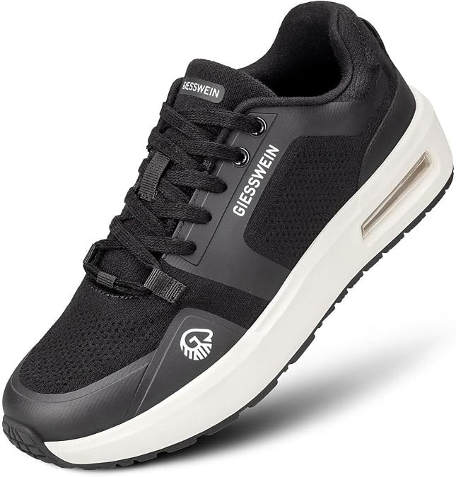 Giesswein Wool Knit Max Men - Breathable Merino Trainers with Shock-Absorbing Air Bubble - Lightweight Active & Leisure Shoe with Interchangeable Footbed - Textured Tread Sole with Optimal Traction