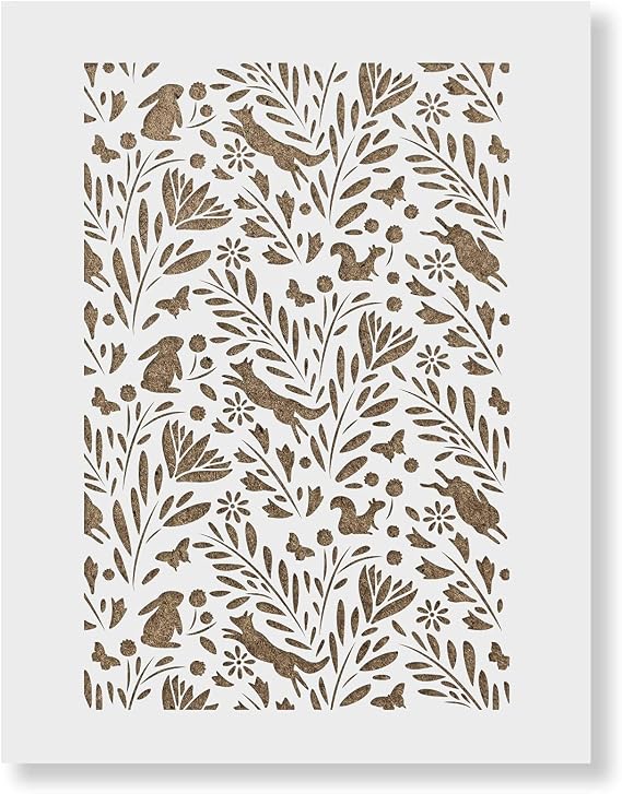 Forest Pattern Wall Stencil - Wall Stencil, Stencil Designs, Stencil for Painting, Wall Stencils - Decorate with Wall Stencils