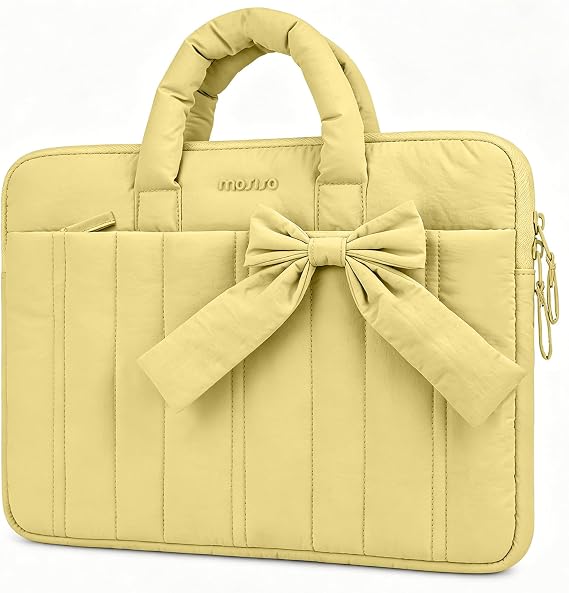 MOSISO Laptop Case 13.3 inch,13-13.3 inch Puffy Laptop Sleeve, Citrus