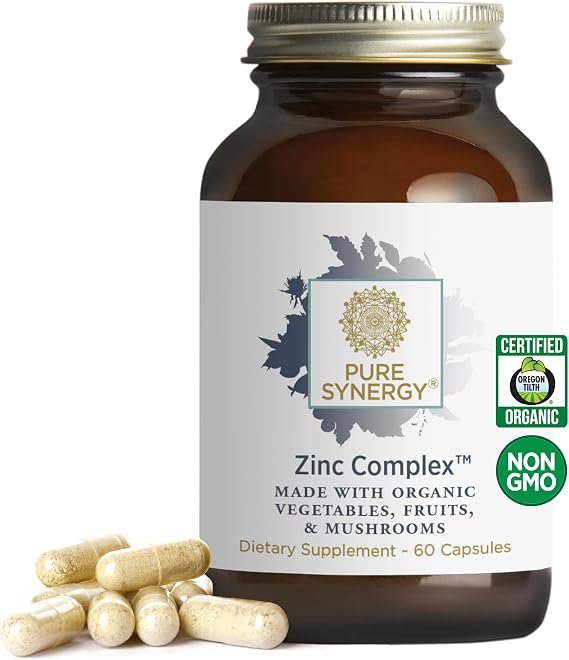 PURE SYNERGY Zinc Complex Immune Support Supplement (60 Capsules)