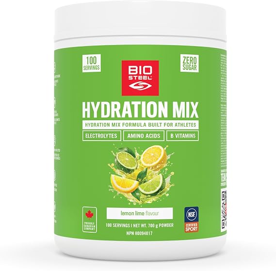 BioSteel Electrolyte Hydration Mix, Lemon Lime, 100 Servings