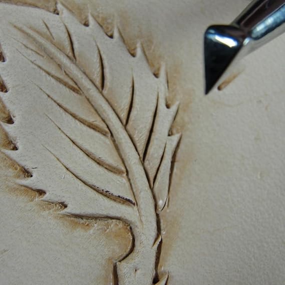 Stainless Steel Barry King - #2 Smooth Triangle Beveler Stamp (Leather Tool)