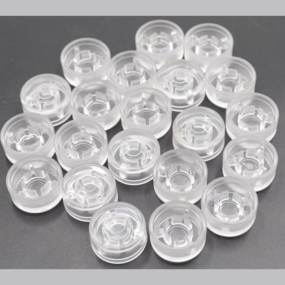 CashBeat 20-Pack Guitar Pedal Footswitch Topper, Transparent Switch Cap