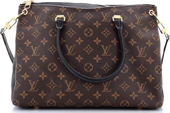 Pre-Loved Pallas Tote Monogram Canvas with Leather, Brown