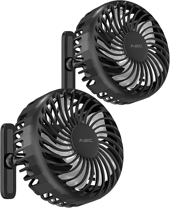 A2C Golf Cart Fan Rechargeable Magnetic Base Battery Operated Portable Fan