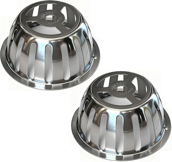 SUS304 Stainless Steel Roof Dome Drain Cover Strainer Anti-Clogging Atrium Grate 2pcs/pk (: 4 inch)