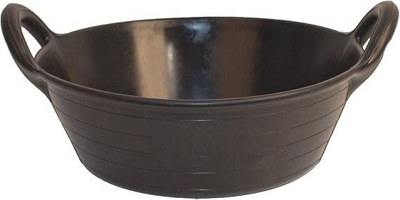 Red Gorilla Flexible Rubber Type Medium Shallow Tub Utility Feed Skip Wide Design Multi Purpose Easy Clean for Animal Feeding Garden Stable Building Site Eco Friendly Produced in UK 20 Litre Capacity