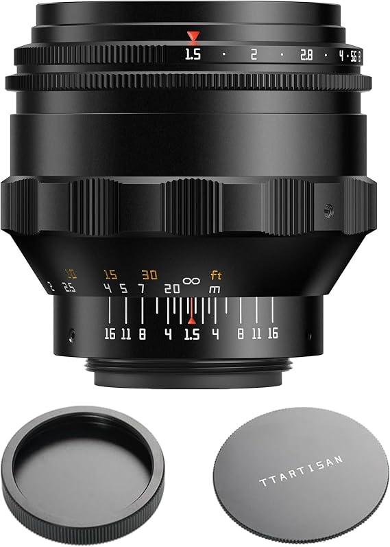 TTArtisan 75mm F1.5 Swirly Bokeh Full Frame Camera Lens for M42 Cameras | Large Aperture, Compatible with M42 Mount Camera Lens, Color Black