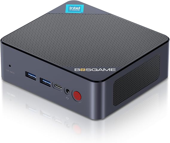 BOSGAME Mini PC B95 Intel 12th Gen Alder Lake N95, 8GB DDR4 RAM, 256GB NVMe SSD - Compact Desktop Computer with Triple Display (Dual HDMI + USB-C), 2.5G LAN, Wi-Fi 5, 4X USB 3.2 Ports