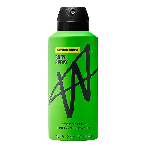 Jake Paul NEW Bamboo Burst Body Spray for Men By W, Odor Blocking Body Deodorant, Long Lasting Protection, 3.4 fl oz