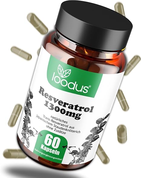 60 Trans-Resveratrol Capsules High Dose 100:1 Extract 1300mg per Day