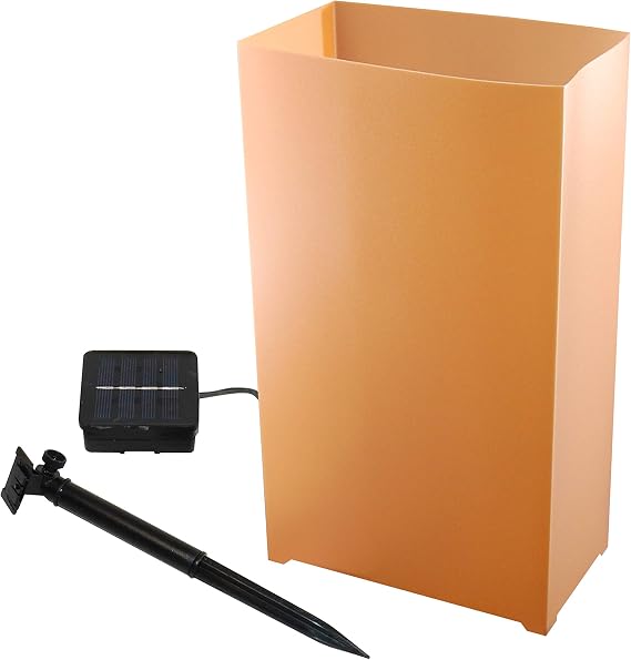 Lumabase Solar Powered Luminaria Kit,Plastic, Tan - Set of 6