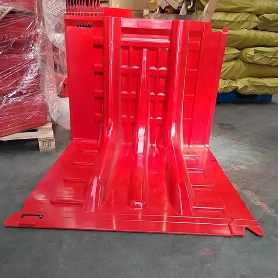 L-Shaped Plastic ABS Water Barrier Flood Barrier For Garage, Outdoor - Rouge, 3pcs