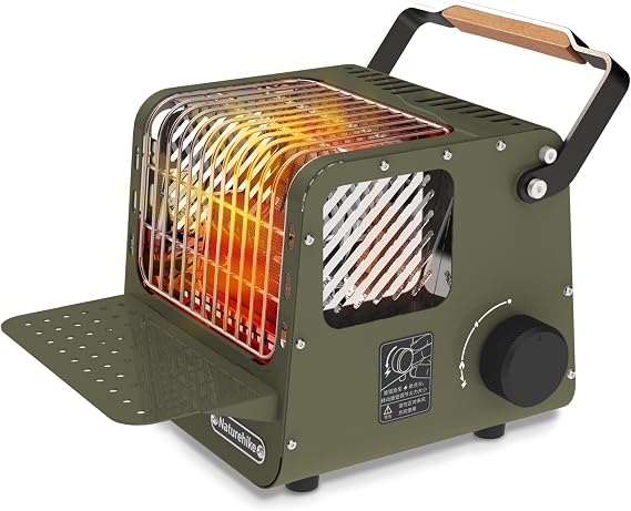 Naturehike Camp Heater with Warming Shelf | 3750 BTU Butane Portable Space Heater Gas-powered for Indoor & Outdoor Use