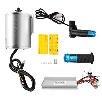 Electric Brushless DC Motor Complete Kit, 72V 2000W 4300RPM High Speed Motor w/Three-Speed & Reverse Function, Low Noise, Bicycle Motor Controller for E-Scooter E-Bike Dirt Bike Motorcycle