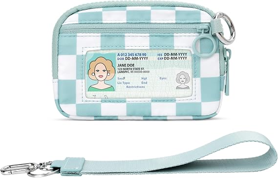 Veki Wristlet Keychain Wallet for Women, Iris Small Change Purse for Coins