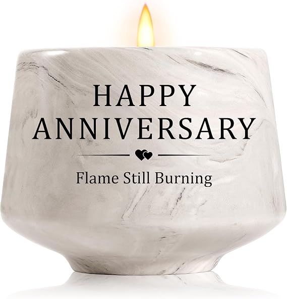 Happy Anniversary Candle Aniversario Gifts for Couple,Women,Men 6oz Lavender Scented Candle,Anniversary Romantic Gifts for Him & Her