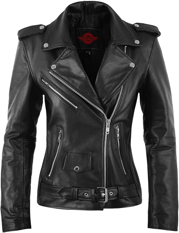 Womens Leather motorcycle Jacket as1, alpha, x_l, regular, regular