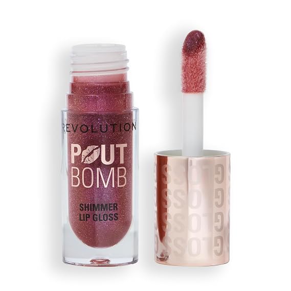 Revolution Pout Bomb Shimmer Lip Gloss, Berry Lustre