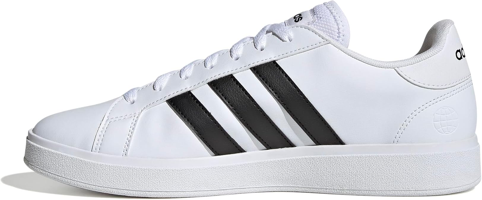 Adidas Men's Grand Court Base 2.0 Shoes The adidas Grand Court Base 2.0 trainers perfectly harmonise tennis sports aesthetics and everyday suitability.