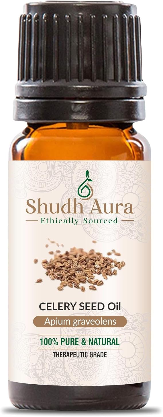Celery Seed Essential Oil | 100% Pure, Undiluted & Natural | Therapeutic Grade Oils for Aromatherapy & Diffuser (5ML)
