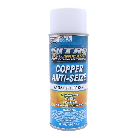 Nitro Lubricants High-Temp Copper Anti-Seize Spray Lubricant, 14 oz