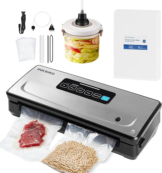 INKBIRD Vacuum Sealer Machine with 55-Bag Starter Kit, Bag Storage & Cutter