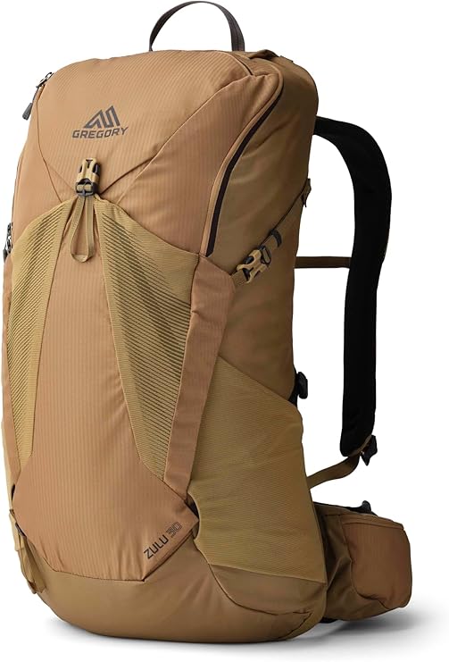 Gregory Zulu 30L Unisex Hiking/Backpacking Pack, Freefloat Hipbelt, Internal Hydration Sleeve For Water Bladder, (Reservoir Not Included), Small/Medium, Desert Tan