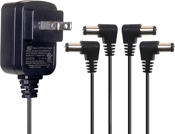 UL DC 4.5V 800mA Adapter with 4 Output Jacks for Christmas Village Displays - Not Compatible with Lemax Village
