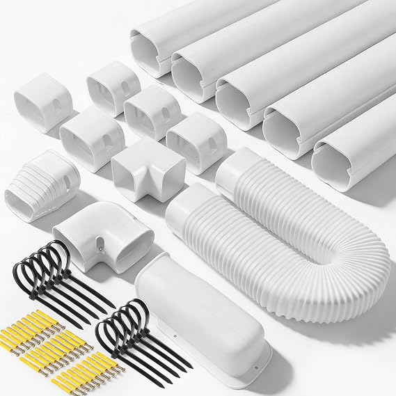 WISSCOOL 4" 10 Ft Mini Split Line Set Cover Set Big