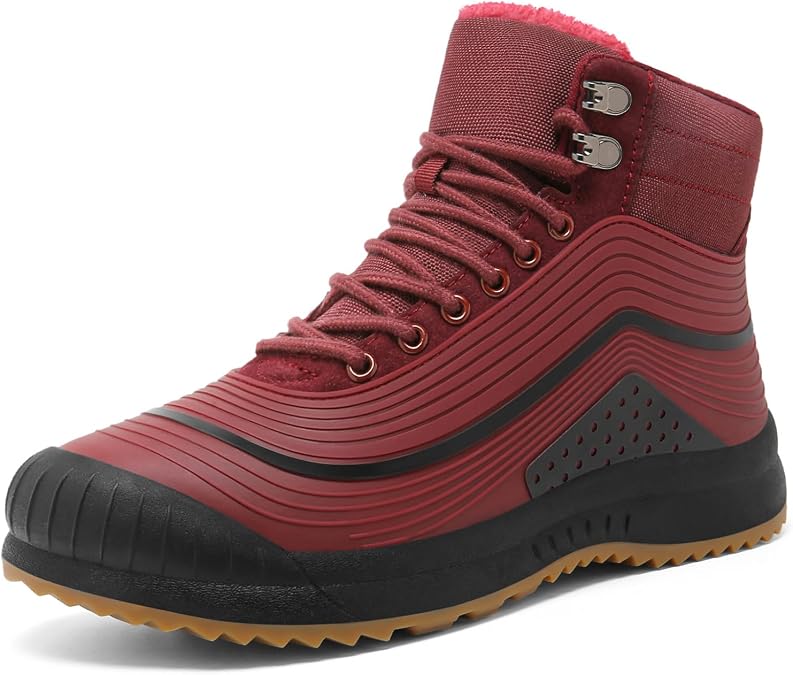 ulogu Snow Boots for Men WomenInsulated Waterproof Fur Lined BootiesNon Slip Lightweight Winter Shoes