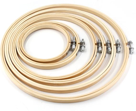 Piutouyar 6 Pieces 4Inch to 10Inch Embroidery Hoops Set, Cross Stitch Hoop