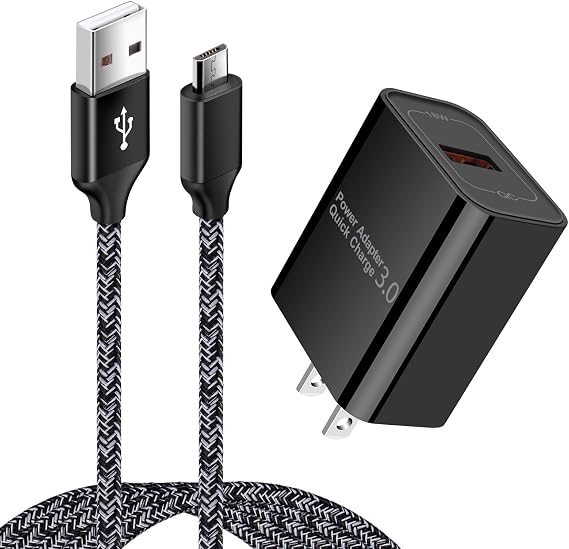 Fast Adaptive Quick Charge 3.0 Wall Charger Fast Charging Block USB Cable