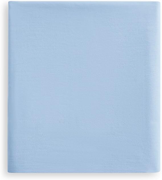 Linen Closet 100% Cotton Percale Queen Fitted Sheet Only, Blue - Deep Pocket Bottom Sheet with Elastic Corner Straps - Crisp, Breathable & Cooling Sheets - Fitted Bed Sheets (60"W x 80"L)