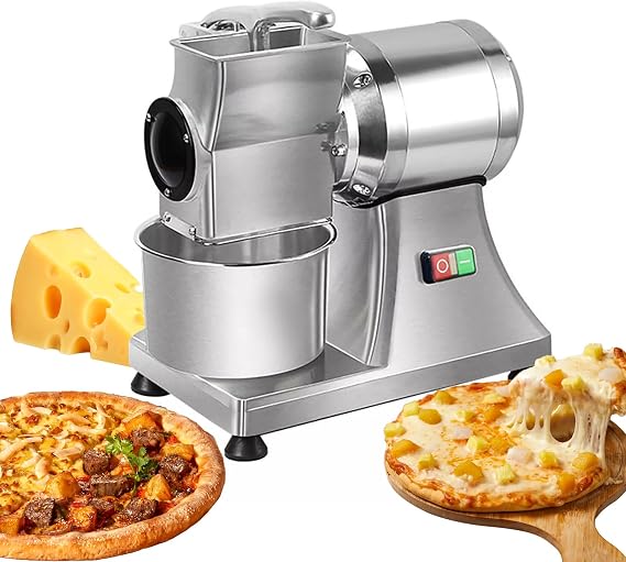 Heavy Duty Electric Cheese Grater - 88 lbs/hr Commercial Block Cheese Shredder Machine for Diner and Restaurant Use - Efficient Food Grating (Not for Julienning)