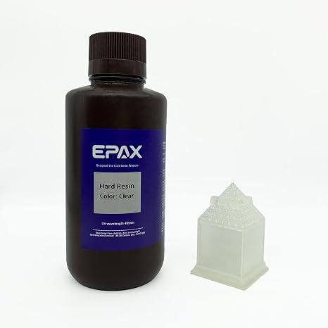 EPAX 3D Printer Hard Resin for LCD 3D Printers, 1KG Clear