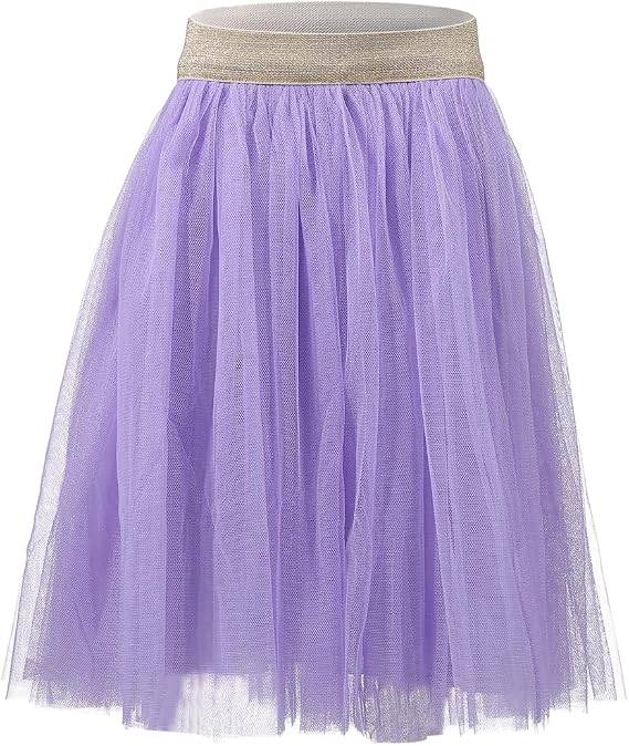 Toddler Baby Girl's Tutu A Line Knee Length Tulle Layered Long Party Skirt for Little Big Girls 1T-16T