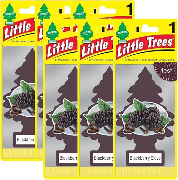 Little Trees Hanging Type Fragrance air fresheners BlackBerry Clove 6 Pieces U6P-67343